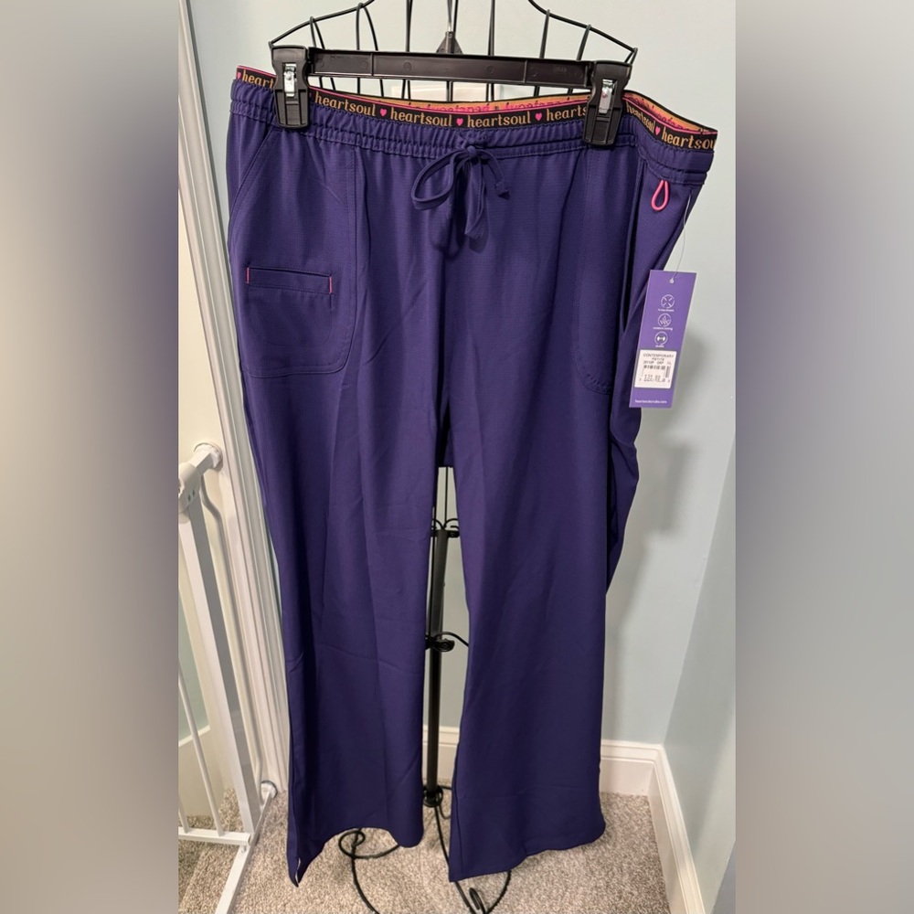 HeartSoul Heart Breaker Women’s scrub bottoms Grape Purple Extra Large Petite XL